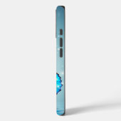 Coques Case-Mate iPhone beau papillon bleu brillant (Verso / Gauche)