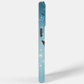 Coques Case-Mate iPhone beau papillon bleu brillant (Verso / Droite)