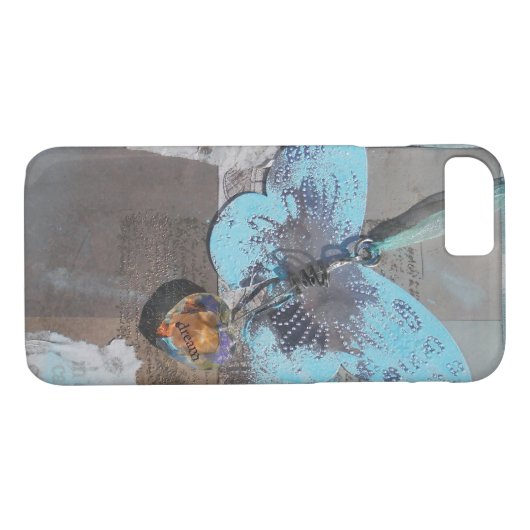 Coques Case-Mate iPhone Beau Papillon Mélange d'Art Média (Dos (Horizontal))