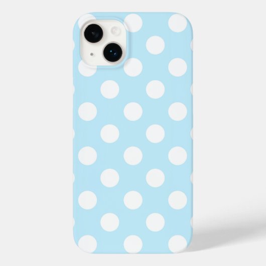 Coques Case-Mate iPhone Beau Pastel Bleu Avec Grands Pois (Verso)