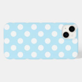 Coques Case-Mate iPhone Beau Pastel Bleu Avec Grands Pois (Verso (horizontal))