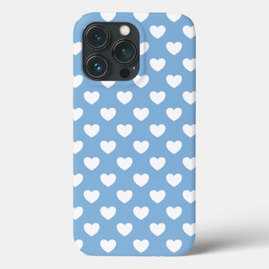 Coques Case-Mate iPhone Beau Placid Bleu Couleur Mignonne Coeurs Pois (Verso)