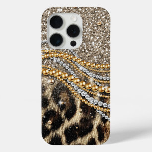 Coque iPhone 15 Pro Beau Poster de animal tendance Leopard Faux