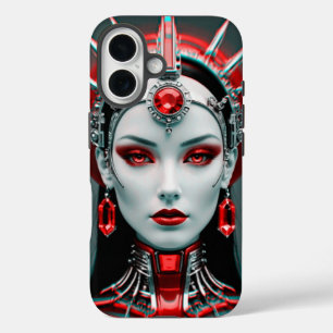 Coques iPhone 16 Beau robot féminin du futur