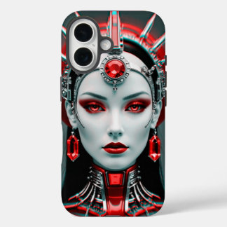 Coques iPhone 16 Beau robot féminin du futur