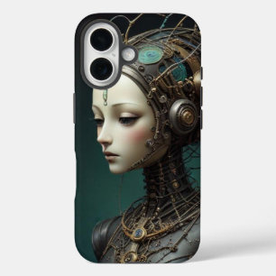 Coques iPhone 16 Beau robot rétro