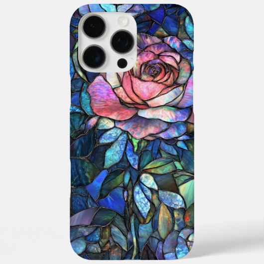 Coques Case-Mate iPhone Beau Rose Faux Verre de Tissu Design (Verso)