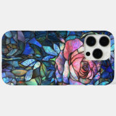 Coques Case-Mate iPhone Beau Rose Faux Verre de Tissu Design (Verso (horizontal))