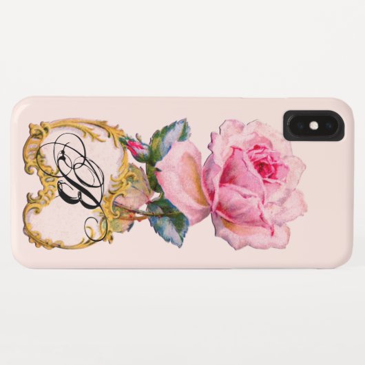 COQUES Case-Mate iPhone BEAU ROSE ROSE ROSE MONOGRAM (Dos (Horizontal))