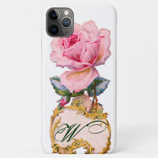Coques Case-Mate iPhone BEAU ROSE ROSE ROSE MONOGRAM, Turquoise Aqua Blue (Dos)