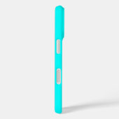 Coques Case-Mate iPhone BEAU ROSE ROSE ROSE MONOGRAM, Turquoise Aqua Blue (Verso / Droite)