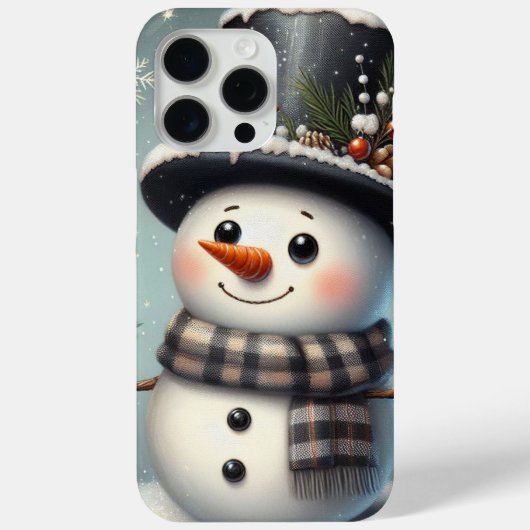 Coques Case-Mate iPhone Beau tourbillon Noël/bonhomme de neige d'hiver (Verso)