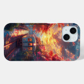 Coques Case-Mate iPhone Beau Train Au Coucher Du Soleil (Verso (horizontal))