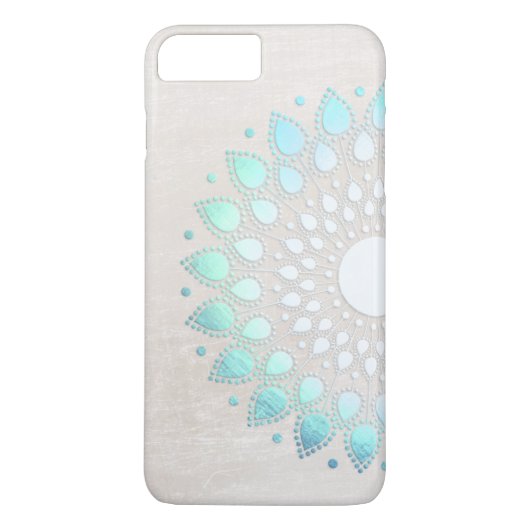 Coques Case-Mate iPhone Beau Turquoise Lotus Fleur Floral Mandala (Dos)