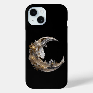 Coque Pour iPhone 15 Beau visage dans la lune