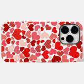 Coques Case-Mate iPhone Beaucoup de Coeurs d'Amour Mosaïque (Verso (horizontal))