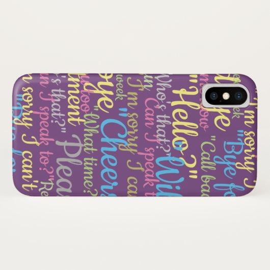 Coques Case-Mate iPhone Beaucoup de design de bavardage (Dos (Horizontal))