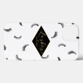 Coques Case-Mate iPhone Beaucoup de Lashes Motif Lash Salon Personnalisé (Verso (horizontal))