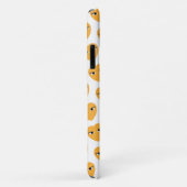 Coques Case-Mate iPhone Beaucoup de mignons coeurs avec les yeux sur blanc (Dos/Droite)