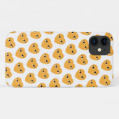 Coques Case-Mate iPhone Beaucoup de mignons coeurs avec les yeux sur blanc (Dos (Horizontal))