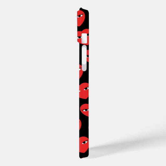 Coques Case-Mate iPhone Beaucoup de mignons Coeurs rouges avec les yeux (Verso / Gauche)