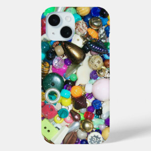 Coque Pour iPhone 15 Beaucoup de perles colorées