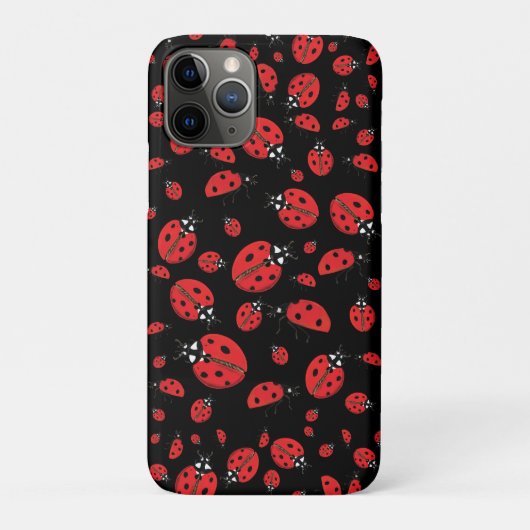 Coques Case-Mate iPhone Beaucoup de Red Ladybugs Lucky Motif Green (Dos)