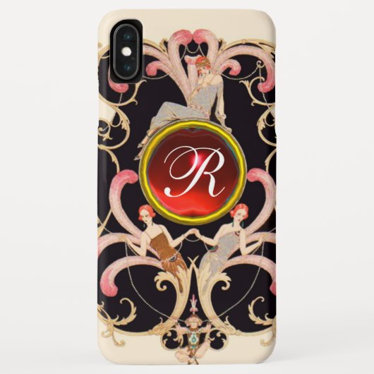 COQUES Case-Mate iPhone BEAUTÉ ART DÉCO MODE RUBIS ROUGE PIERRE PRÉCIEUSE (Dos)