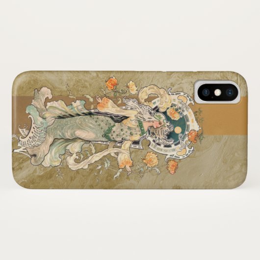 Coques Case-Mate iPhone Beauté Art Nouveau avec Chrystanthemums (Dos (Horizontal))