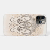 Coques Case-Mate iPhone Beauté de fleur de lotus boho pêche et or (Dos (Horizontal))