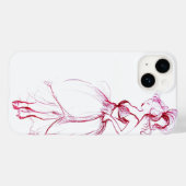 Coques Case-Mate iPhone BEAUTÉ EN ROSE ROBE Rouge Blanc Dessin (Verso (horizontal))