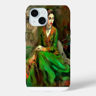 Coque Pour iPhone 15 Beauté en vert