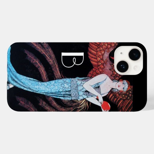 COQUES Case-Mate iPhone BEAUTÉ ET PHOENIX, MODE, MASQUER LE MONOGRAMME ART (Verso (horizontal))
