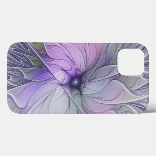 Coques Case-Mate iPhone Beauté étonnante Fleur d'art Abstrait fractal mode (Verso (horizontal))