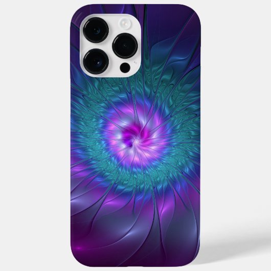 Coques Case-Mate iPhone Beauté florale abstraite, art fractal coloré de fl (Verso)