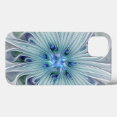 Coques Case-Mate iPhone Beauté florale Abstraite moderne Blue Pastel Flowe (Verso (horizontal))