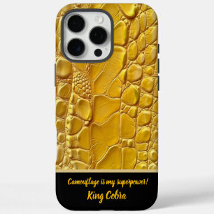 Coques iPhone 16 Pro Max Beauté inattendue d'un serpent jaune vif