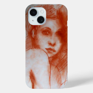 Coque Pour iPhone 15 BEAUTÉ ROMANTIQUE / Portrait de femme en Sepia Bro