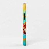 Coques Case-Mate iPhone Beauté tropicale et design de perroquets bleus (Dos/Droite)