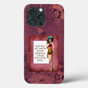 Case-Mate iPhone Case Beauté Vintage Buvant du Vin Drôle
