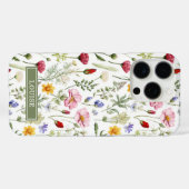 Coques Case-Mate iPhone Beautiful Botanical Wildflowers Name  (Verso (horizontal))