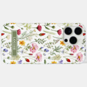 Coques Case-Mate iPhone Beautiful Botanical Wildflowers Name (Verso (horizontal))