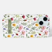 Coques Case-Mate iPhone Beautiful Botanical Wildflowers Name  (Verso (horizontal))