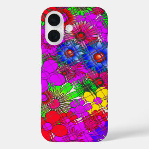 Coques iPhone 16 Beautiful colorful amazing floral pattern design