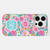 Coques Case-Mate iPhone Beautiful Colorful Garden Monogrammed (Verso (horizontal))