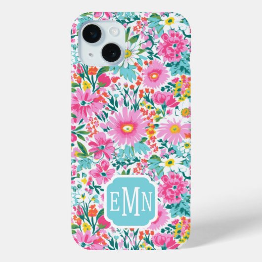 Coques Case-Mate iPhone Beautiful Colorful Garden Monogrammed (Verso)