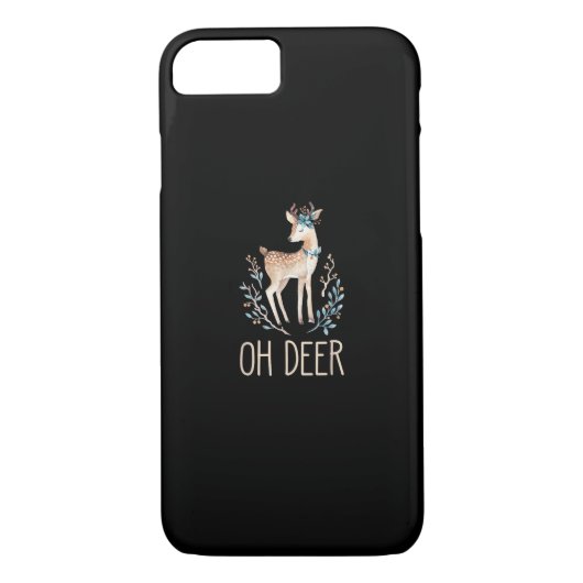 Coques Case-Mate iPhone Beautiful Funny Deer Oh Deer Modern Design (Dos)