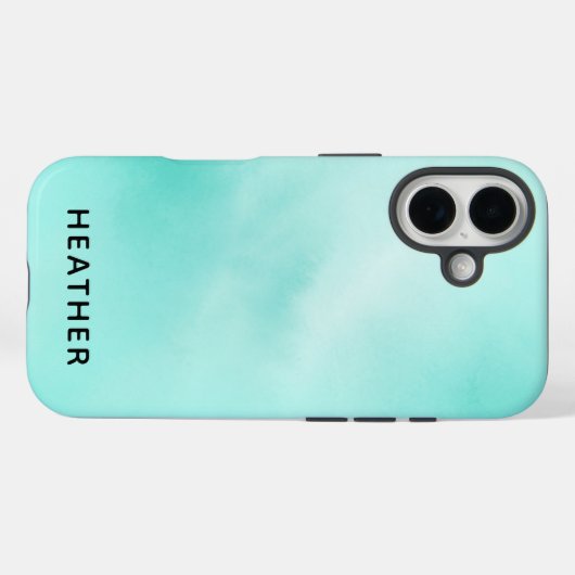 Coques Case-Mate iPhone Beautiful Mint Green Personalized (Verso (horizontal))
