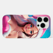 Coques Case-Mate iPhone Beautiful Pink Christmas Girl 01 (Verso (horizontal))