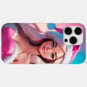 Coques Case-Mate iPhone Beautiful Pink Christmas Girl 01 (Verso (horizontal))